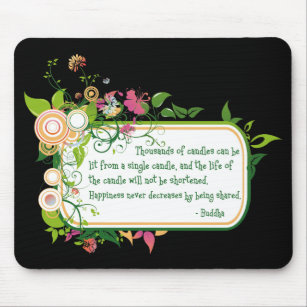 Buddha Single Candle Quote Mouse Mat