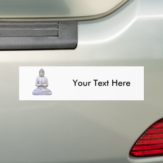 Buddha Sitting  Buddhist Custom Bumper Sticker (On Car)