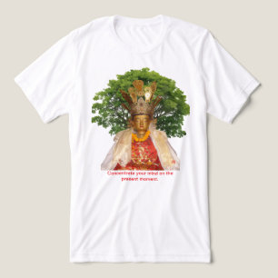 Buddha sitting in meditation Tri-Blend shirt