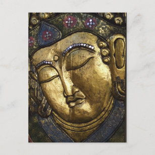 Buddha Sleeping Meditating Praying Eyes Closed Postcard