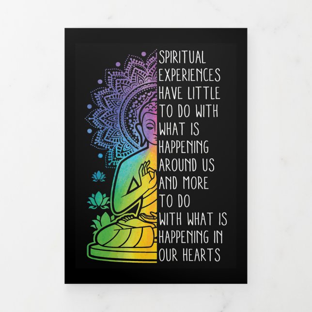 Buddha Spiritual Experiences Tri-Fold Holiday Card (Cover)