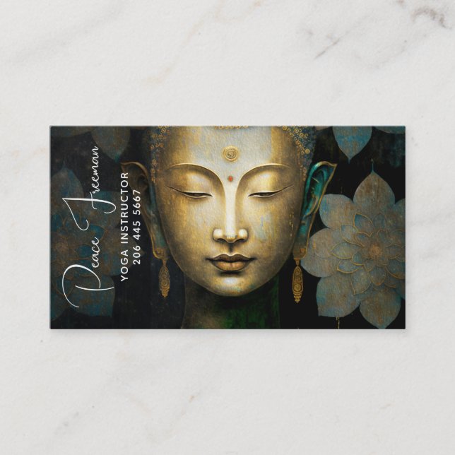 Buddha, Spiritual Meditation Business Card (Front)