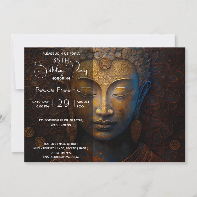 Buddha, Spiritual Meditation Invitation (Front)