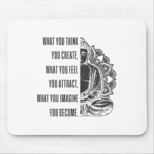 Buddha Spiritual Saying Mandala Buddhism Yoga Gift Mouse Mat