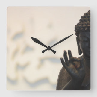 Buddha Square Wall Clock