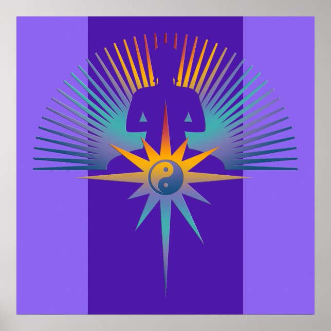 Buddha Star 3D | lila violet Poster (Front)