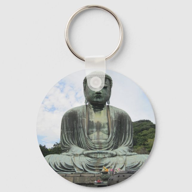 Buddha Statue Buddhism Key Ring (Front)