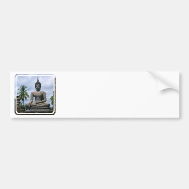 Buddha Statue Bumper Sticker (Front)