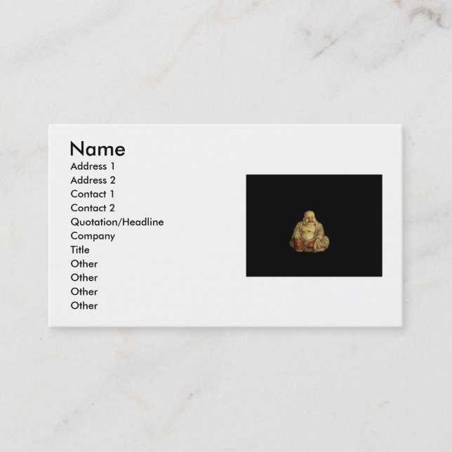 Buddha Statue Business Card (Front)