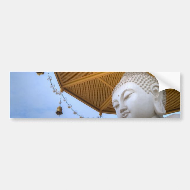Buddha Statue in Blue Sky, Umbrella Bells Bumper Sticker (Front)