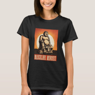 buddha statue masculine mindset retro sun style T-Shirt