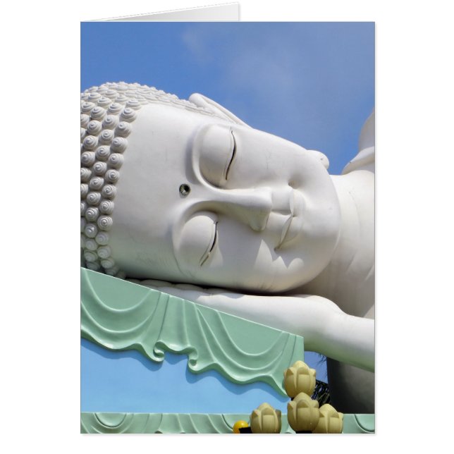 Buddha Statue Resting Sleeping Happy Peace (Front)