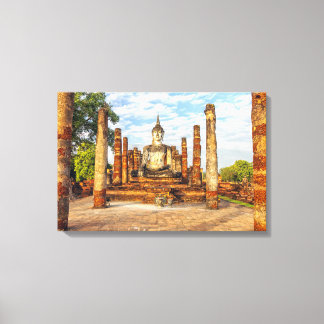 Buddha statue, Wat Mahathat, Sukhothai Canvas Print