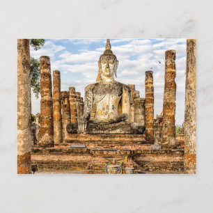 Buddha statue, Wat Mahathat, Sukhothai Historical Postcard