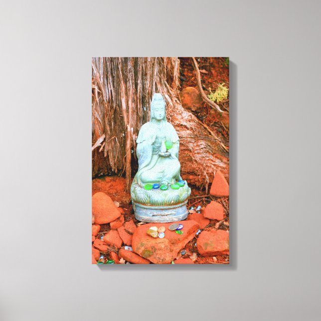 buddha statue wrapped canvas (Front)
