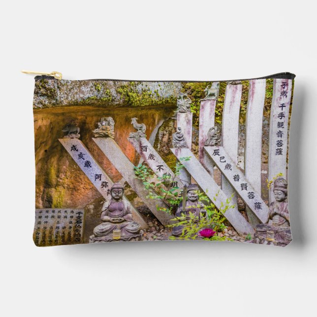 Buddha statues at Senko-ji temple Accessory Pouch (Front)