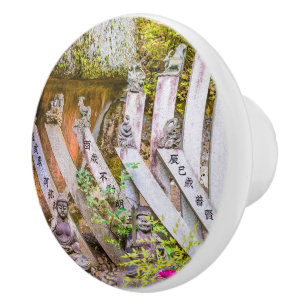 Buddha statues at Senko-ji temple Ceramic Knob