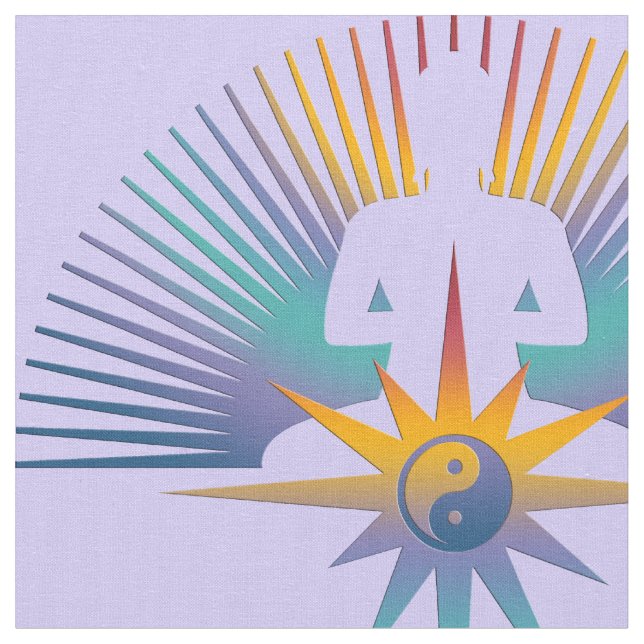 Buddha Sun & Star + your backgriund & ideas Fabric (Close Up)