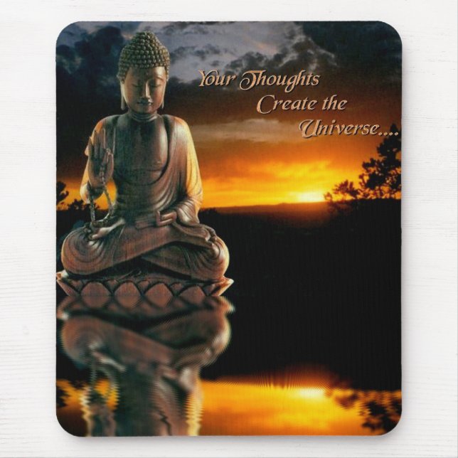 Buddha Sunset w/ quote Mouse Mat (Front)