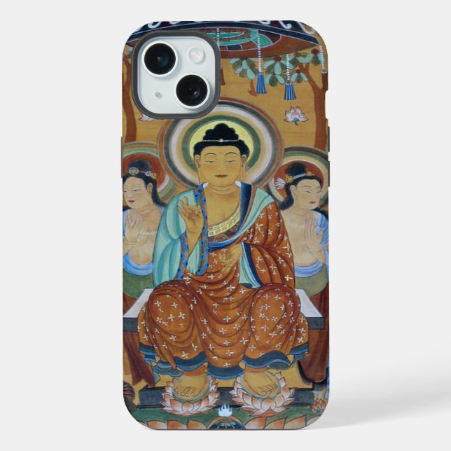 Buddha surrounded by bodhisattva iPhone case (Back)