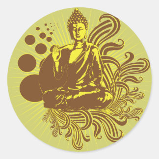 Buddha Swirls Sticker