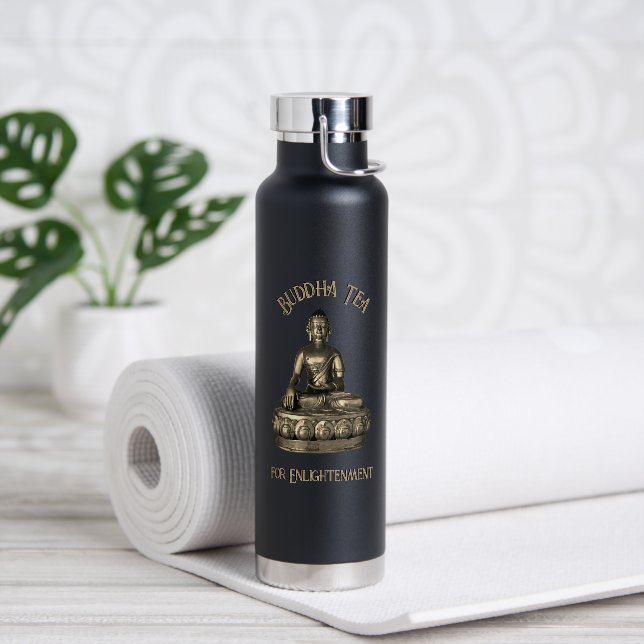 Buddha Tea for Enlightenment (custom.) Insulated  Water Bottle (Yoga)