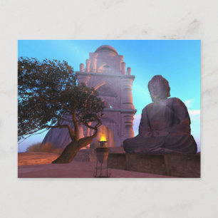 Buddha Temple Zen Haiku Postcard