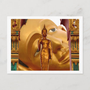 Buddha Thailand Peace Tranquillity Serenity Postcard