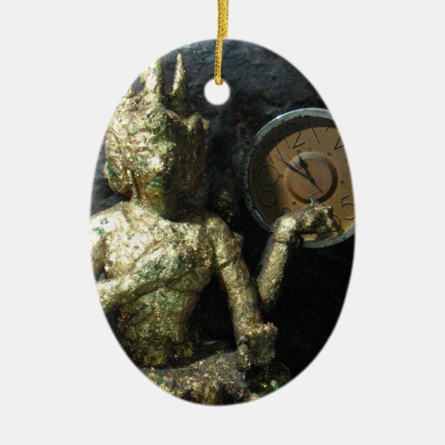 Buddha Time ... Thailand Ceramic Tree Decoration (Front)