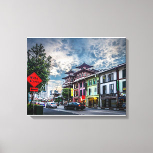 Buddha tooth temple in Chinatown, Singapore Canvas Print