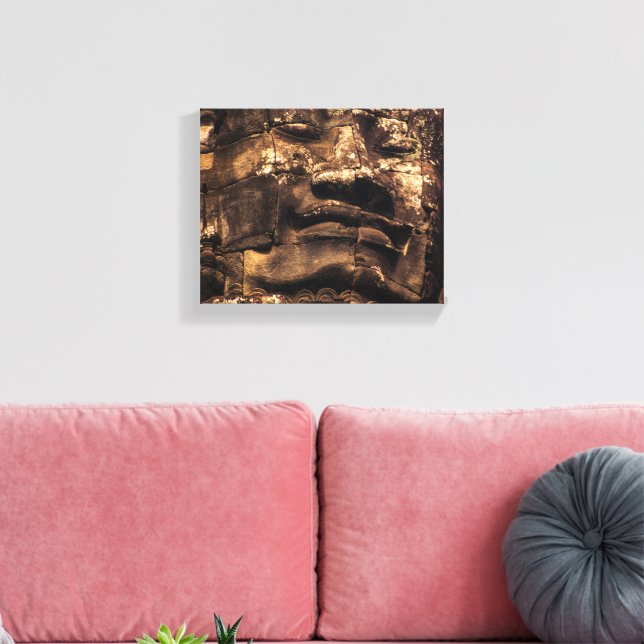 Buddha Totem at Angkor Wat - Canvas Wall ART (Insitu(LivingRoom))