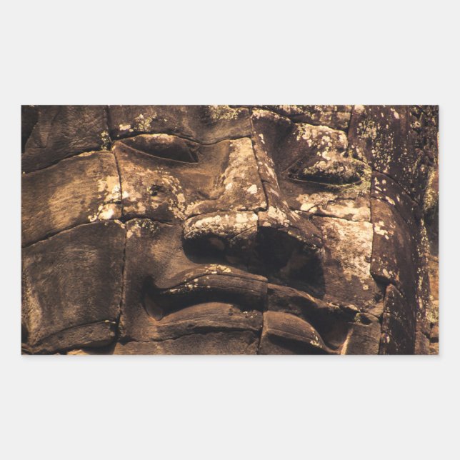Buddha Totem at Angkor Wat - Sticker Rectangle (Front)
