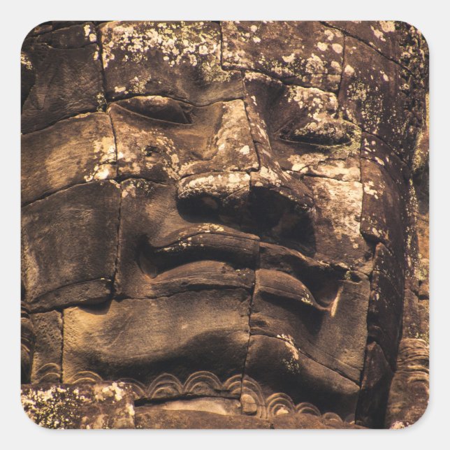 Buddha Totem at Angkor Wat - Sticker square (Front)