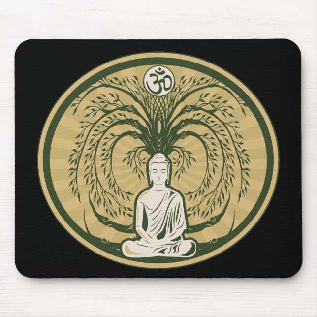 Buddha Under the Bodhi Tree Mouse Mat (Front)