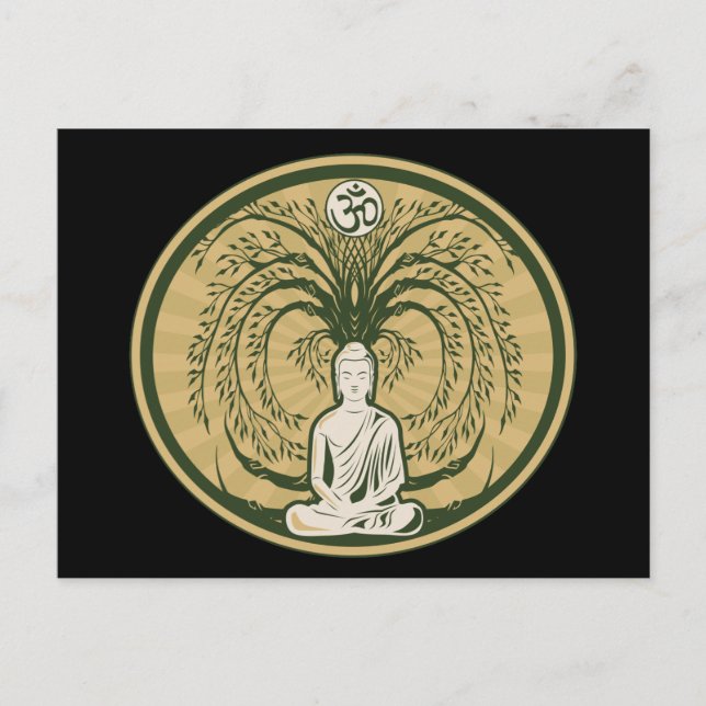 Buddha Under the Bodhi Tree Postcard (Front)