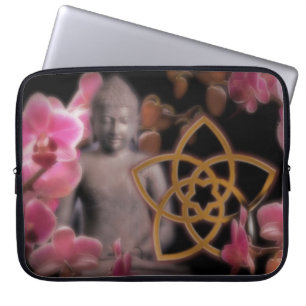 Buddha, Venus Flower, Orchid Laptop Sleeve