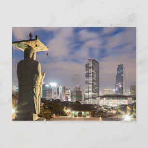 Buddha Watching Seoul Postcard