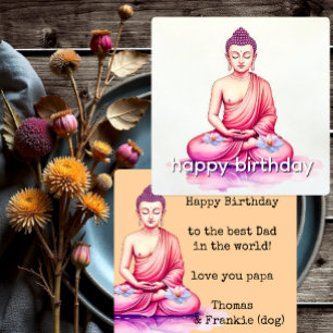 Buddha Watercolor Birthday, Meditation / Yoga Card