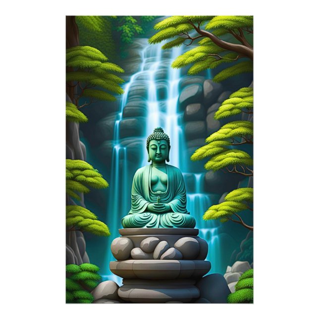 Buddha Waterfall Photo Print (Front)