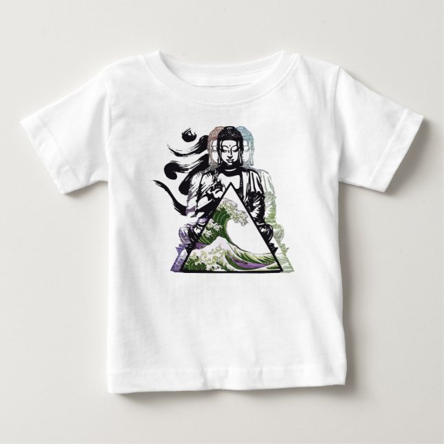 buddha wave 2 baby T-Shirt (Front)