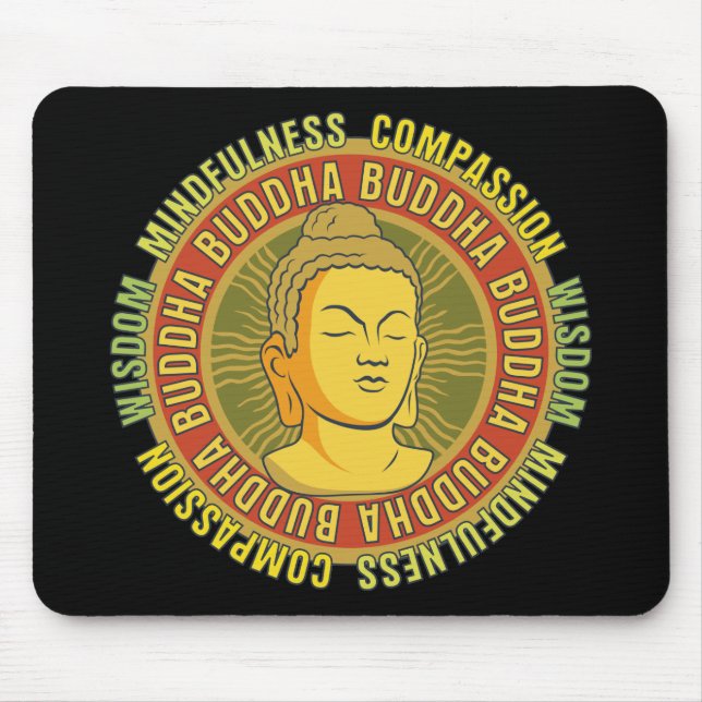 Buddha Wisdom Mouse Mat (Front)