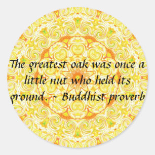 Buddha wisdom quote inspirational motivate classic round sticker