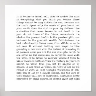 Buddha Wisdom words quote Poster