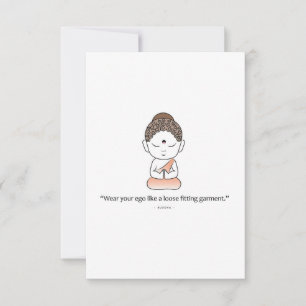 Buddha With A Wise Saying Thank You Card