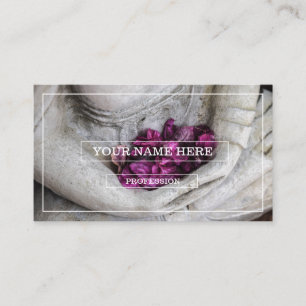 BUDDHA WITH BLOSSOMS  BUSINESS CARD