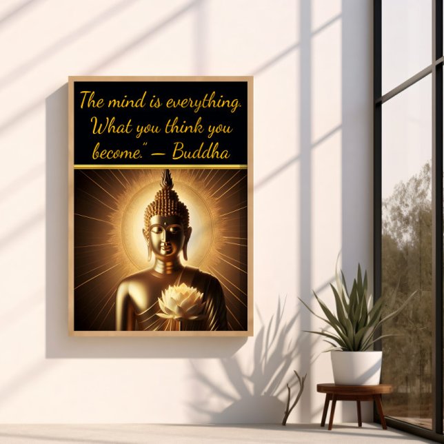  Buddha with lotus flower Poster (Creator Uploaded)
