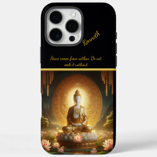 Buddha with lotus flowers. iPhone 16 pro max case