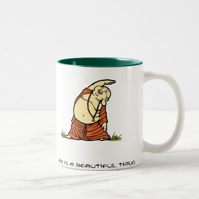 Buddha Yoga Two-Tone Coffee Mug (Right)