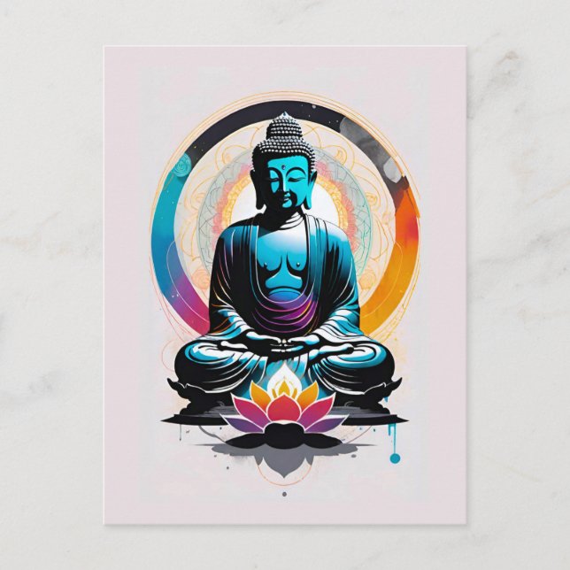 Buddha Zen Art  Postcard (Front)