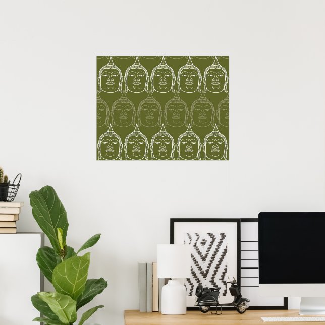 Buddha Zen Modern Pattern Custom Poster (Home Office)